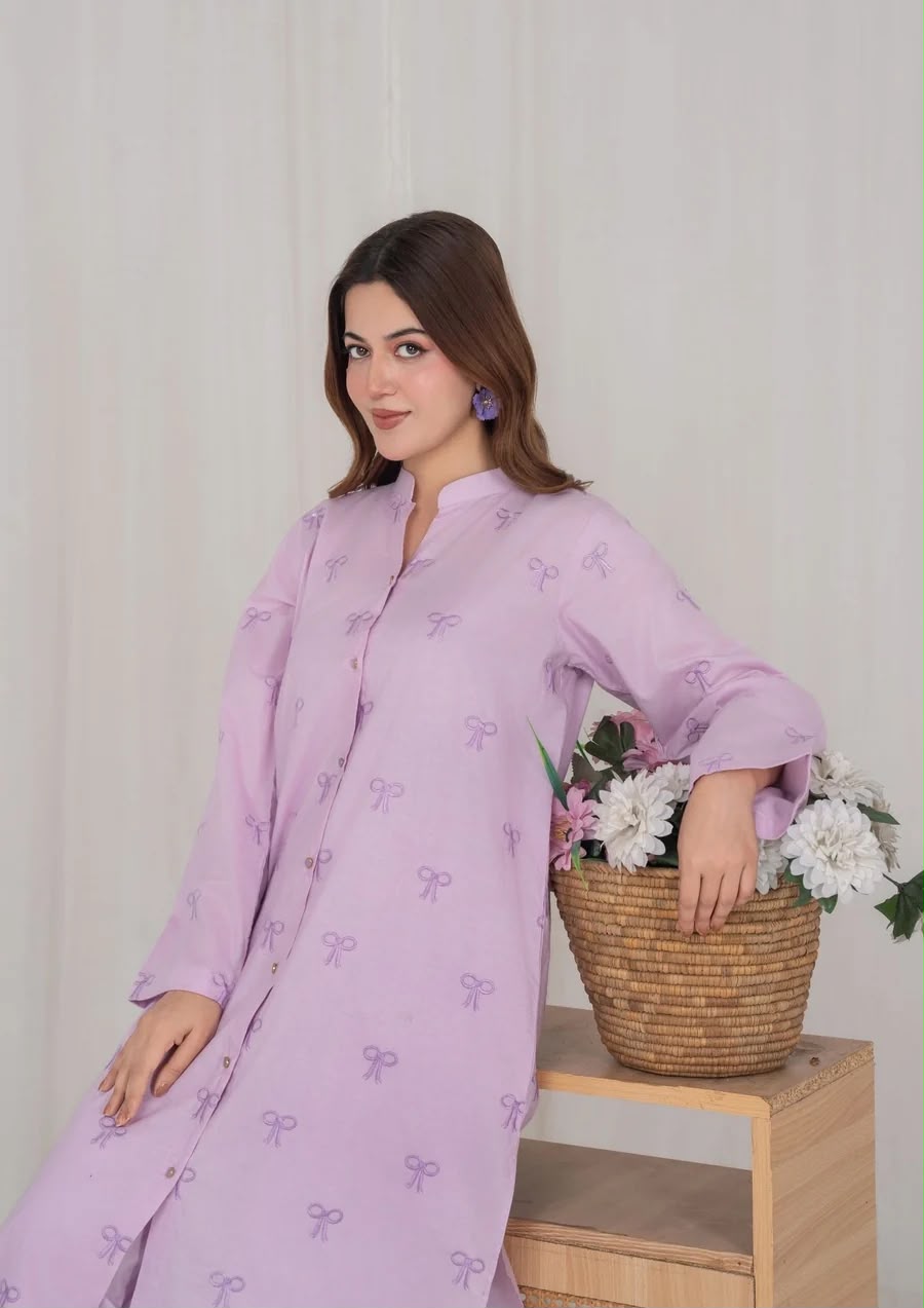 2PC MAUVE EMBROIDERED LAWN RIW-R26-0025