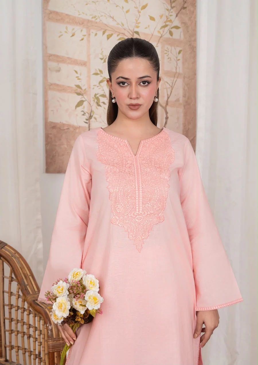 2PC EMBROIDERED LAWN WITH FARSHI SHALWAR SUM-J26-0040