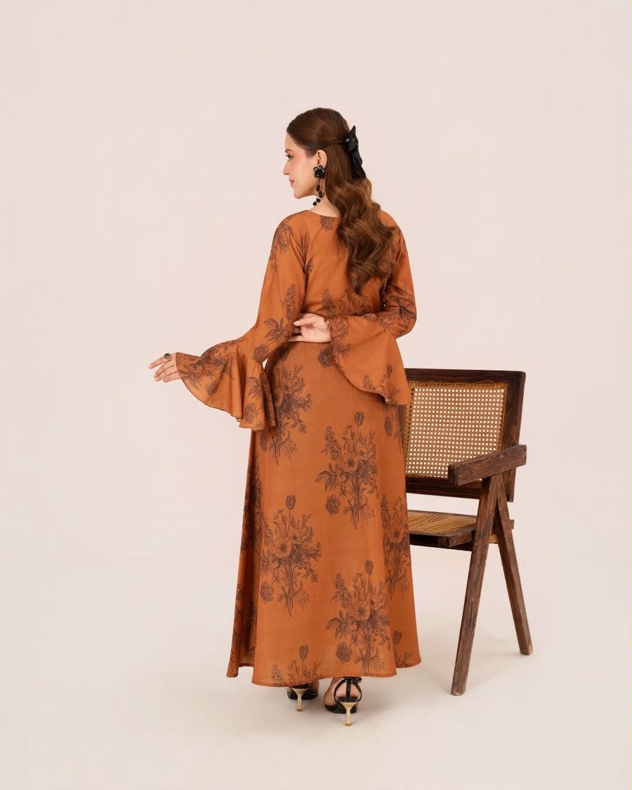 1PC DIGITAL PRINT SWISS SILK LONG TUNIC JUPITER-F25-0040