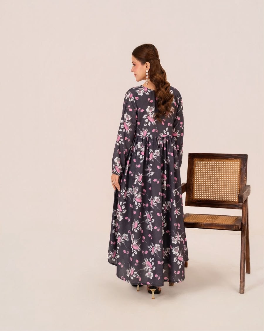 1PC DIGITAL PRINT SWISS SILK LONG TUNIC JUPITER-F25-0041