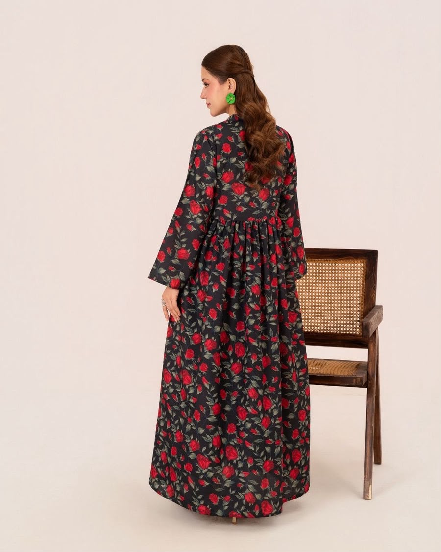 1PC DIGITAL PRINT SWISS SILK LONG TUNIC JUPITER-F25-0042