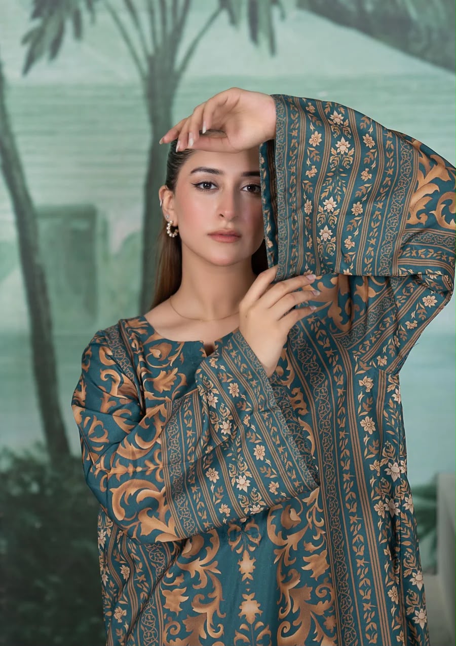 1PC DIGITAL PRINT ARABIC LAWN KAFTAN JUPITER-S26-0008
