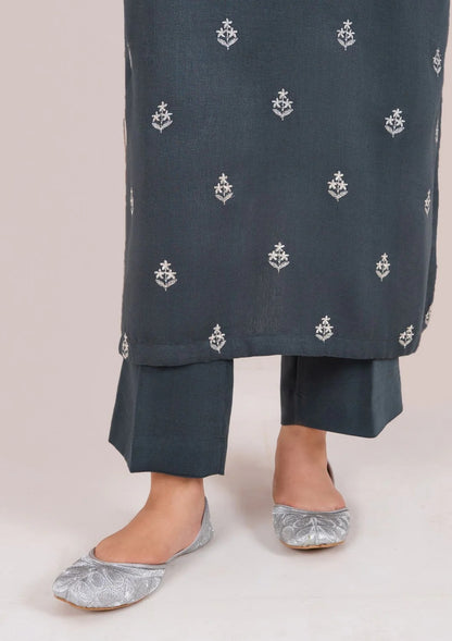 3pc Embroidered Silk Karandi with Embroidered Border Shawl AML-W25-0031