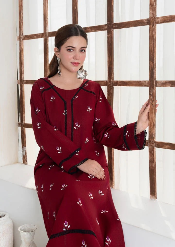 2pc Multi Embroidered Khaddar AML-W25-0010