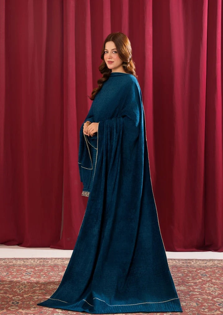 Home / SAIYAARA / 3Pc Alpine Velvet Tilla Embroidered with Velvet Shawl Teal AFP-A25-0001 Regular priceRs.6,490.00 Size SmallMediumLargeX-Large