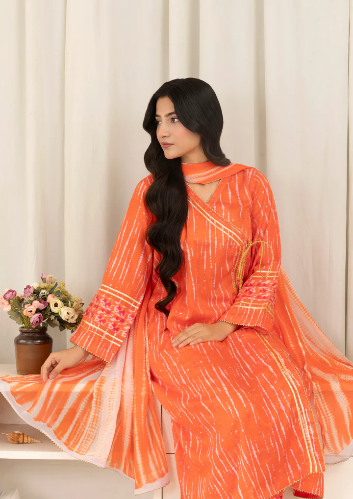 3Pc Tie&Dye Digital Print Lawn FATAH-F25-0002
