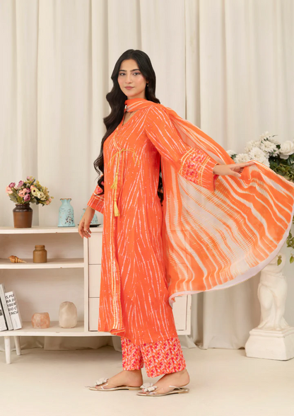 3Pc Tie&Dye Digital Print Lawn FATAH-F25-0002