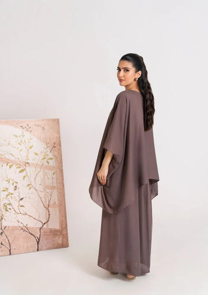 2PC Georgette Kaftan with Skirt JUPITER-j25-0004