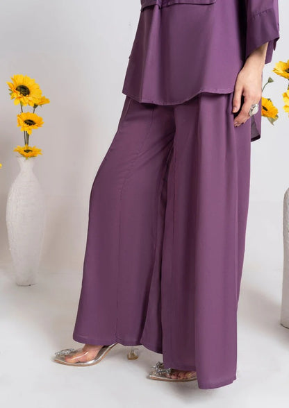 2PC Plum Charm Georgette Co-ord Set JUPITER-J25-0006