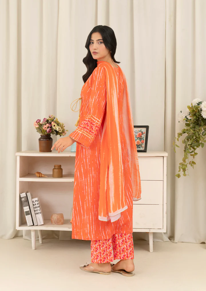 3Pc Tie&Dye Digital Print Lawn FATAH-F25-0002