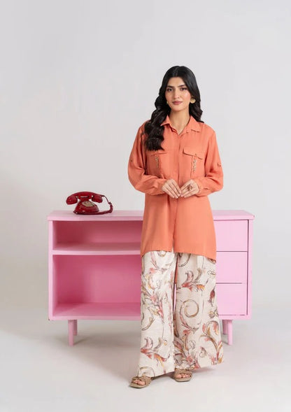 2PC Dyed Georgette Shirt with Digital Print Trouser JUPITER-j25-0002