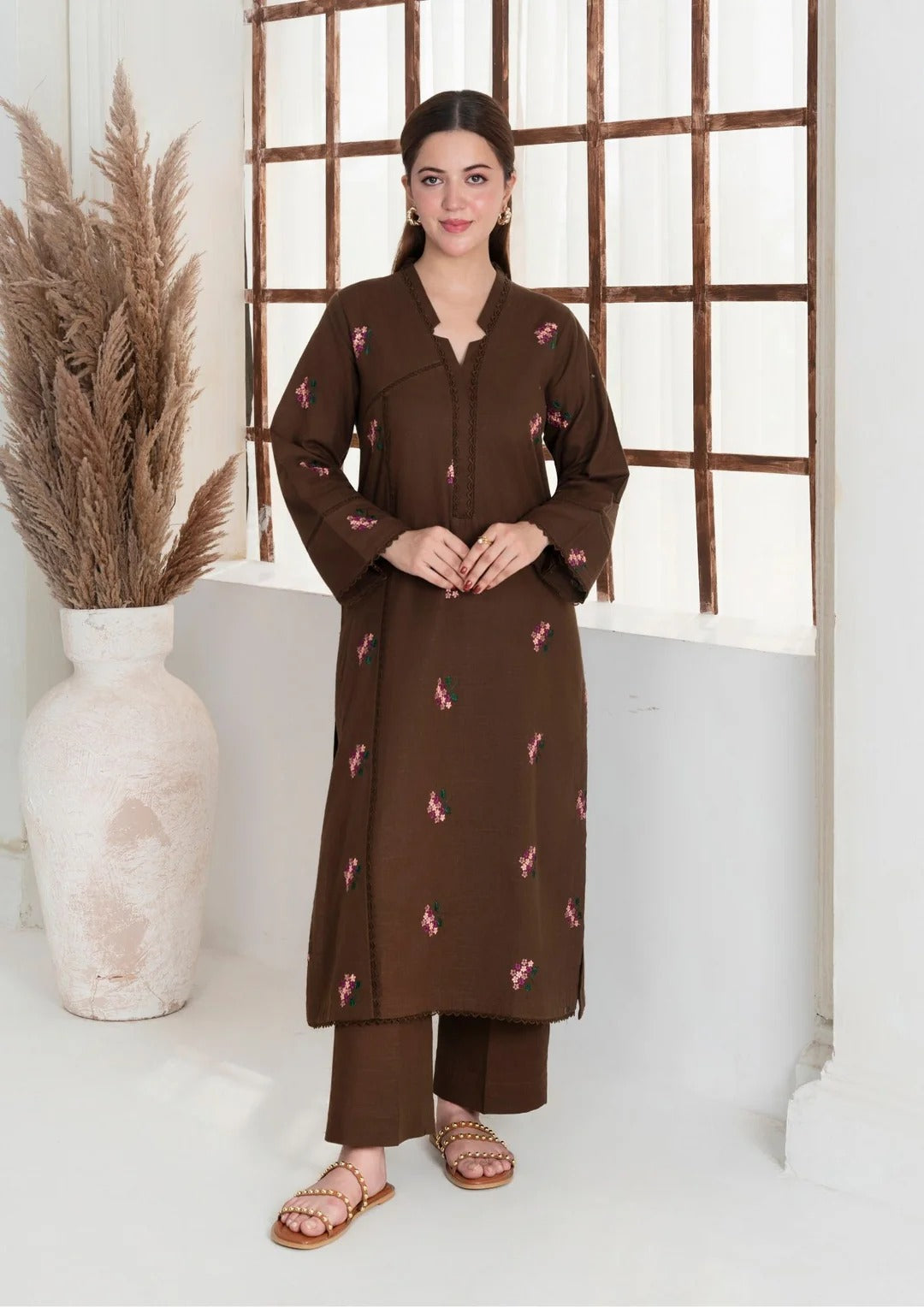 2pc Multi Embroidered Khaddar AML-W25-0003