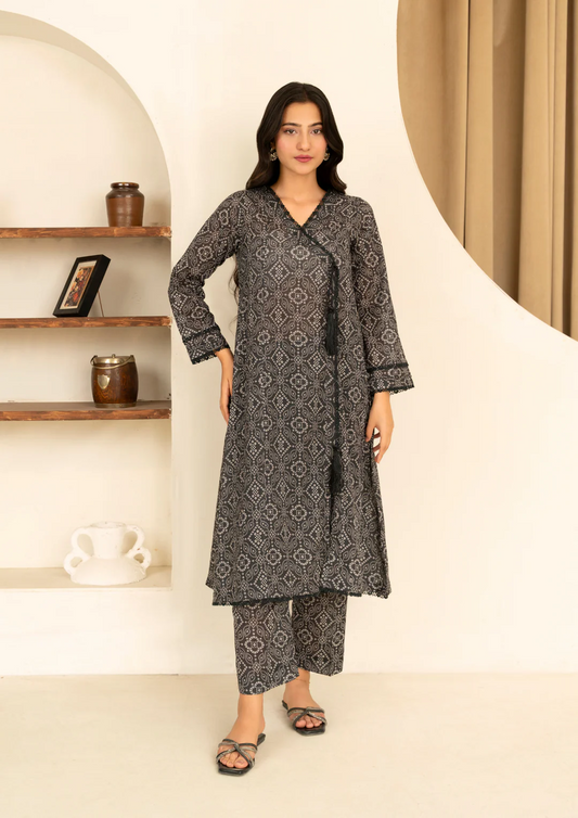 2Pc Digital Print Lawn Angrakha GULMEENA-G25-0026