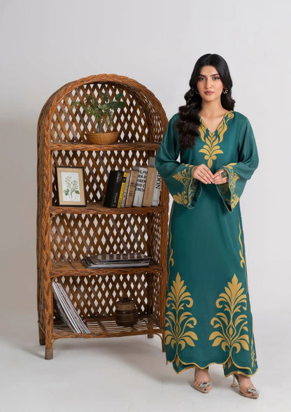 2PC Digital Print Swiss Silk Long Shirt with Trouser JUPITER-J25-0011