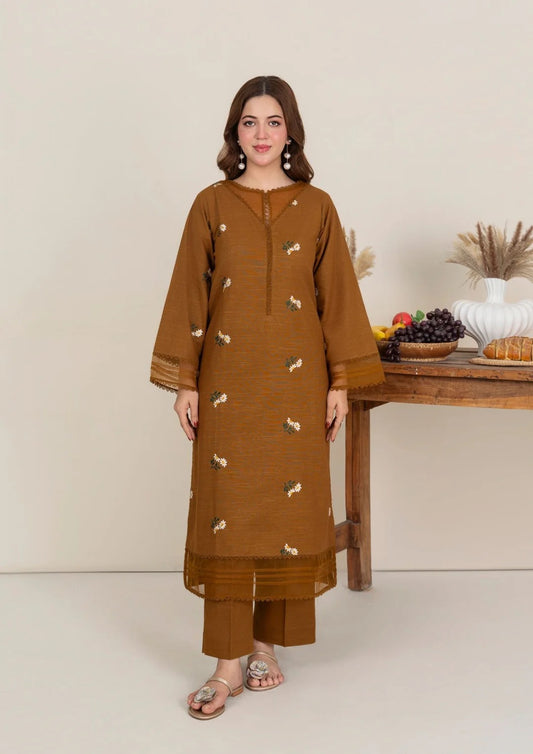 2pc Multi Embroidered Khaddar AML-W25-0005