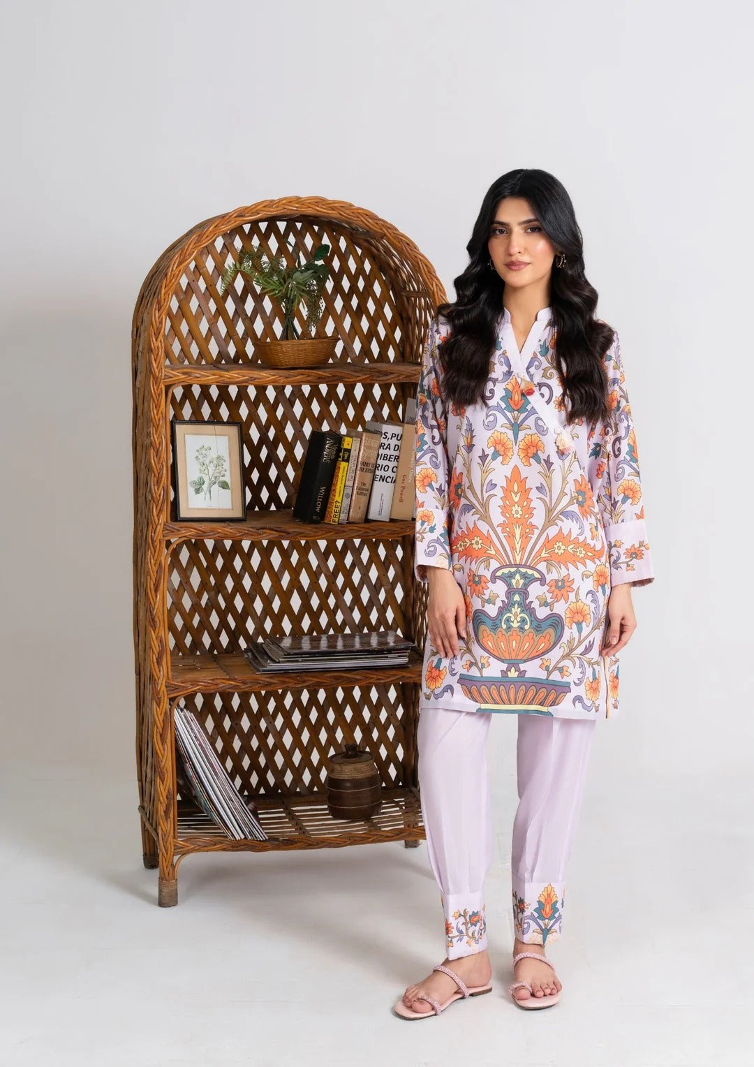 2Pc Lilac Bloom Swiss Silk JUPITER-J25-0013