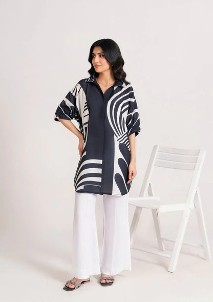 2Pc Swiss Silk Midnight Monochrome JUPITER-J25-0015