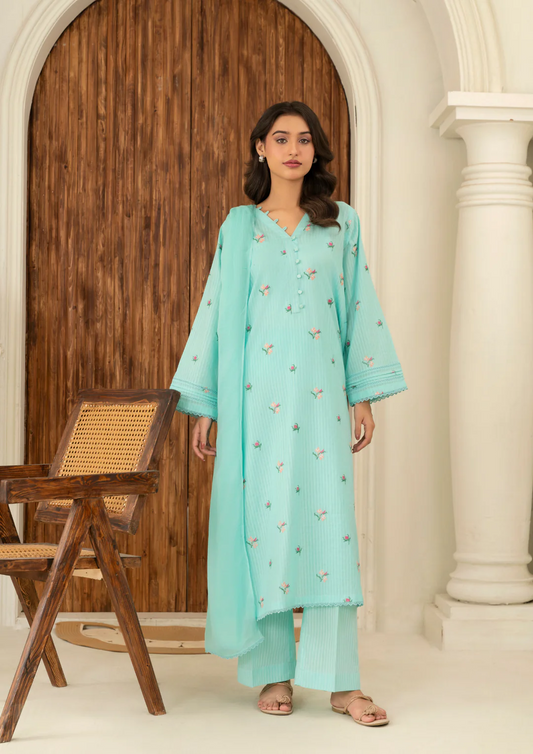 3Pc Embroidered Lawn FATAH-F25-0009