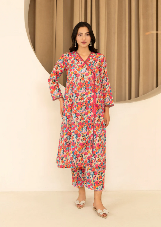 2Pc Digital Print Lawn Angrakha GULMEENA-G25-0030