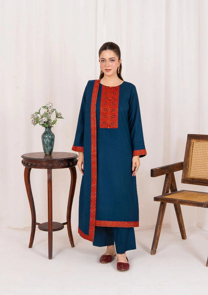 3pc Embroidered Alpine with Embroidered Border Shawl AML-W25-0028 Regular priceRs.5,750.00 Size SmallMediumLargeX-Large