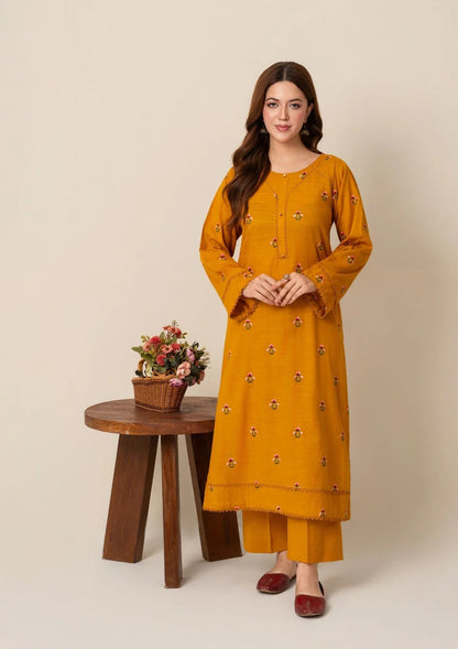 2pc Multi Embroidered Karandi AML-W25-0020