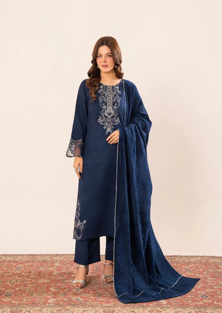 Home / SAIYAARA / 3Pc Alpine Velvet Tilla Embroidered with Velvet Shawl Teal AFP-A25-0001 Regular priceRs.6,490.00 Size SmallMediumLargeX-Large