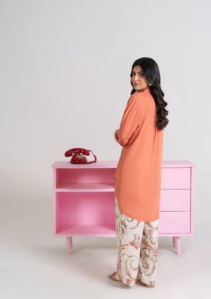 2PC Dyed Georgette Shirt with Digital Print Trouser JUPITER-j25-0002