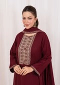 3pc Embroidered Alpine with Embroidered Border Shawl AML-W25-0026