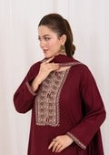 3pc Embroidered Alpine with Embroidered Border Shawl AML-W25-0026