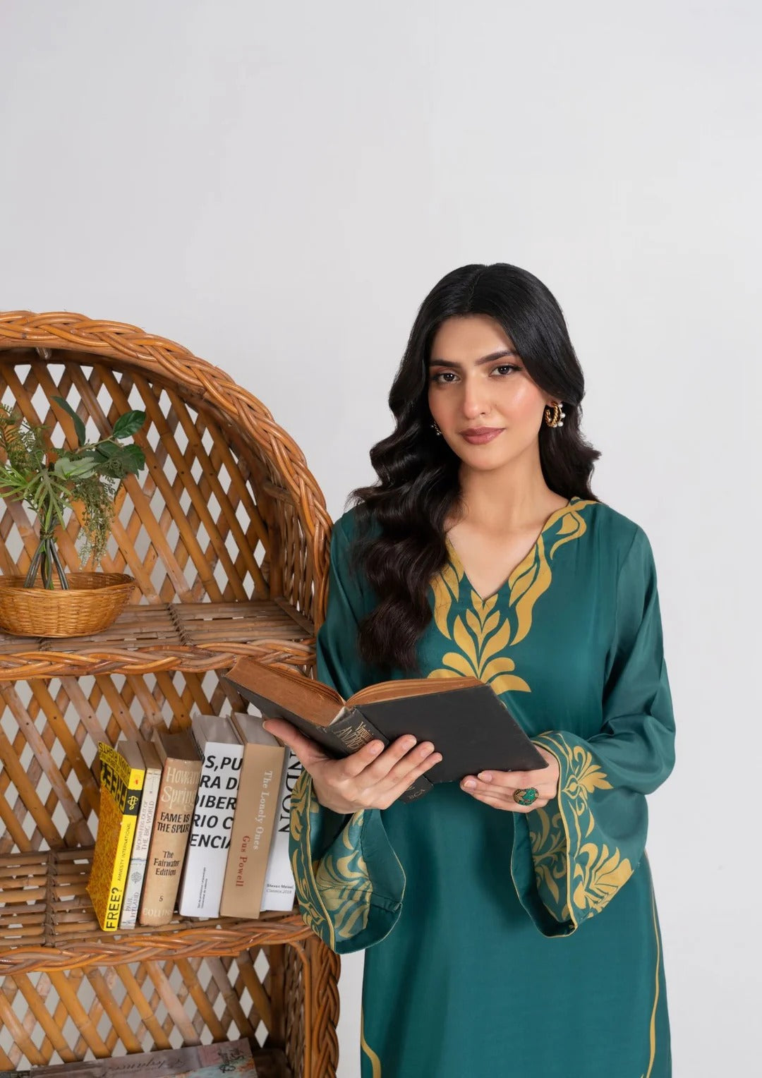 2PC Digital Print Swiss Silk Long Shirt with Trouser JUPITER-J25-0011