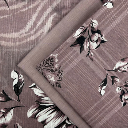 3pc Digital Printed Textured Lawn with Voil Dupatta DPLTV-S25-0001