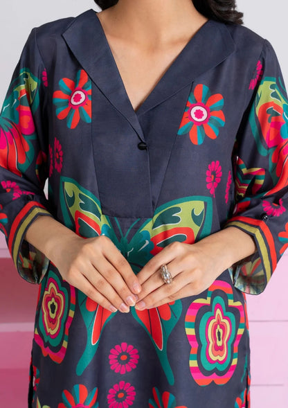 2PC Midnight Bloom Swiss Silk Set JUPITER-F25-0010