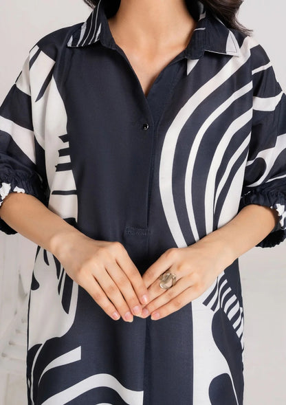 2Pc Swiss Silk Midnight Monochrome JUPITER-J25-0015