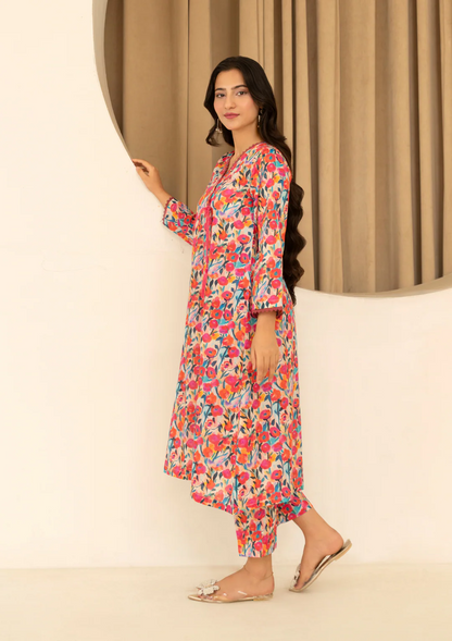 2Pc Digital Print Lawn Angrakha GULMEENA-G25-0030
