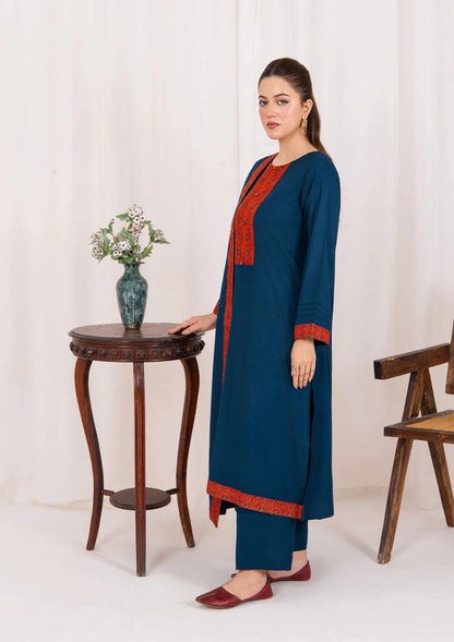3pc Embroidered Alpine with Embroidered Border Shawl AML-W25-0028 Regular priceRs.5,750.00 Size SmallMediumLargeX-Large