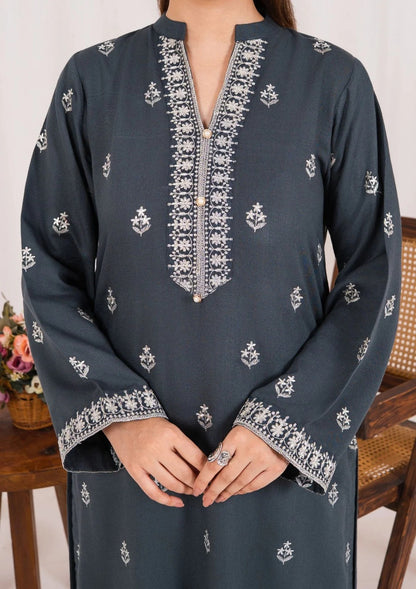 3pc Embroidered Silk Karandi with Embroidered Border Shawl AML-W25-0031