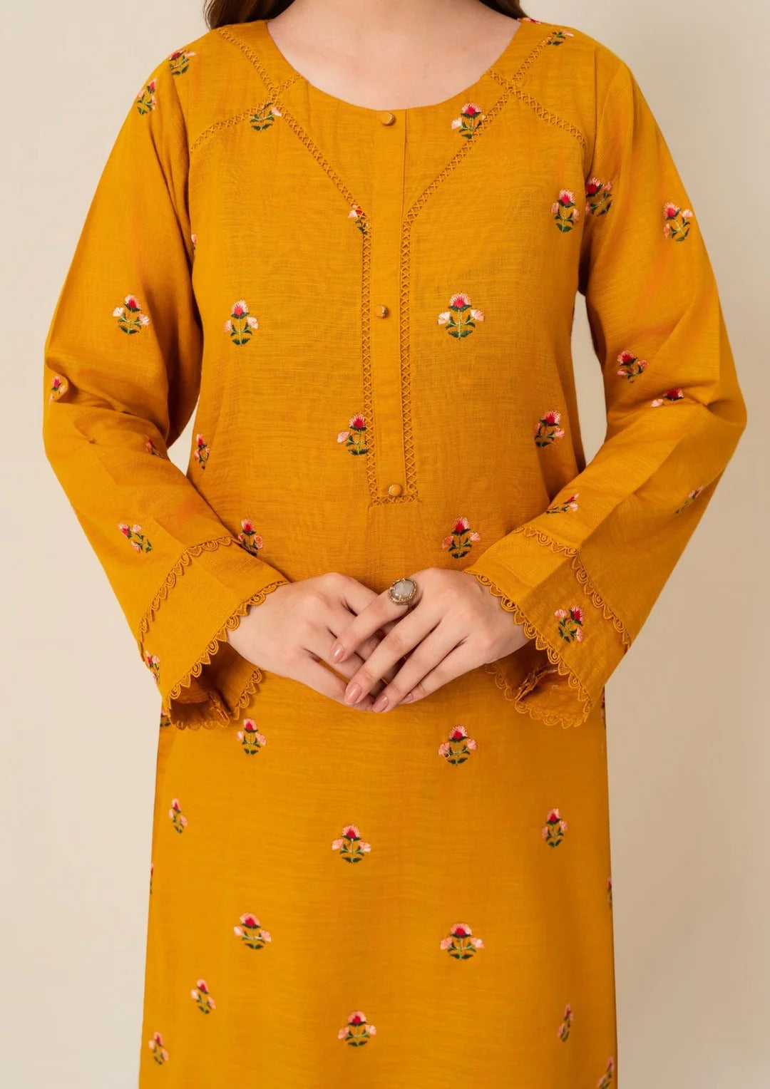 2pc Multi Embroidered Karandi AML-W25-0020