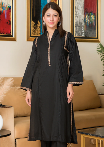 2Pc Embroidered Lawn BLK-B25-0004