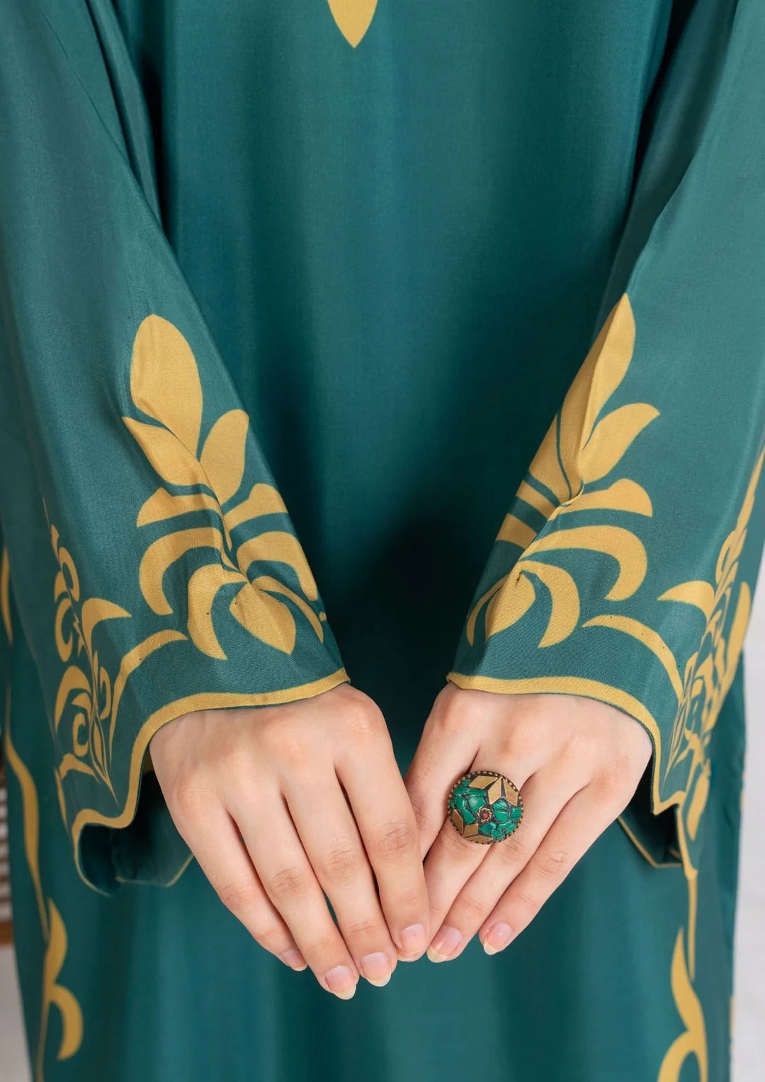 2PC Digital Print Swiss Silk Long Shirt with Trouser JUPITER-J25-0011