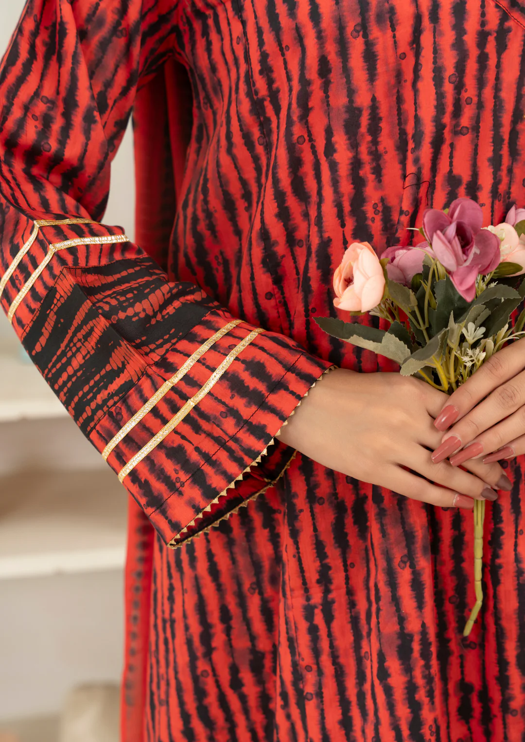 3Pc Tie&Dye Digital Print Lawn with Sharara FATAH-F25-0003