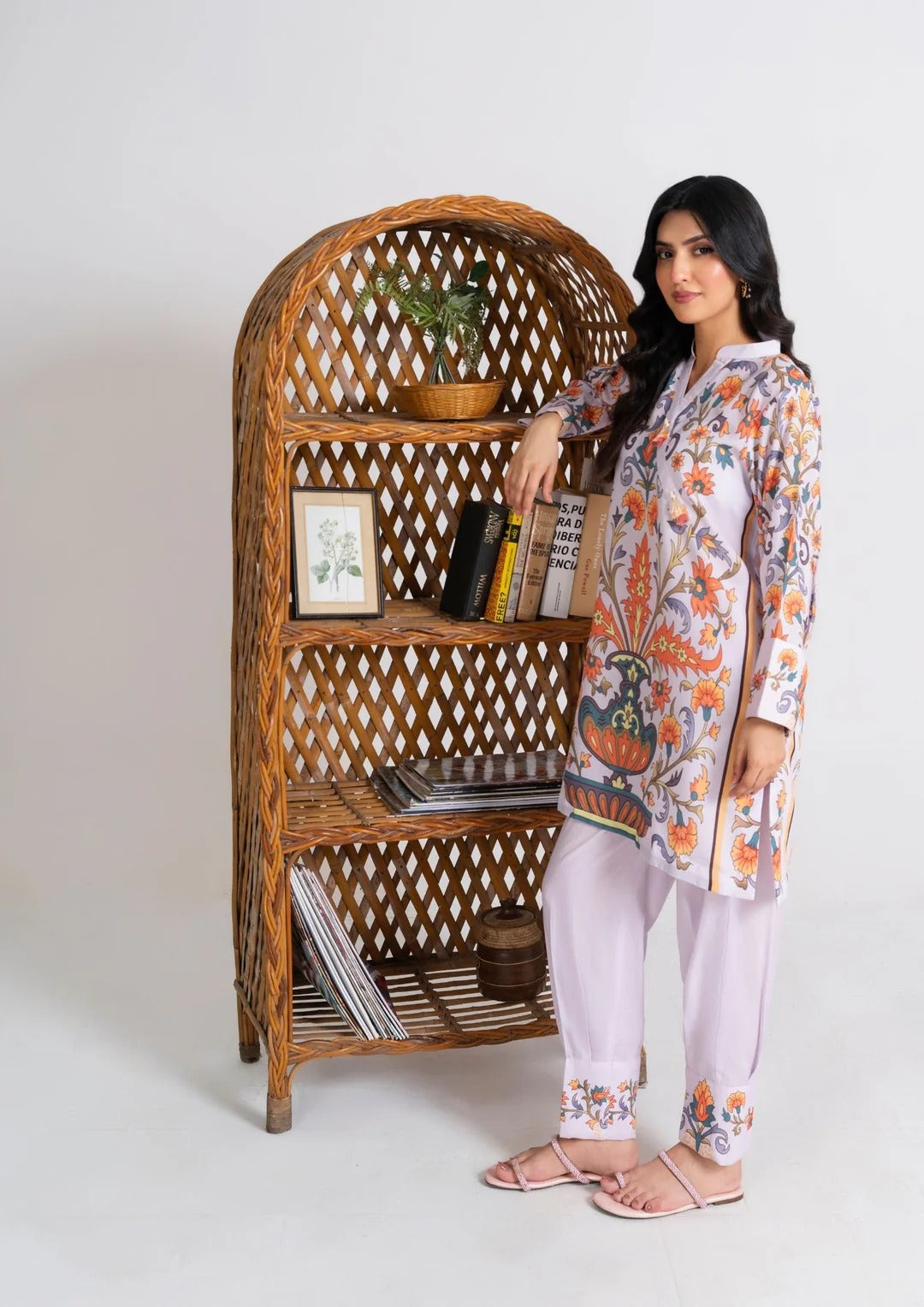 2Pc Lilac Bloom Swiss Silk JUPITER-J25-0013