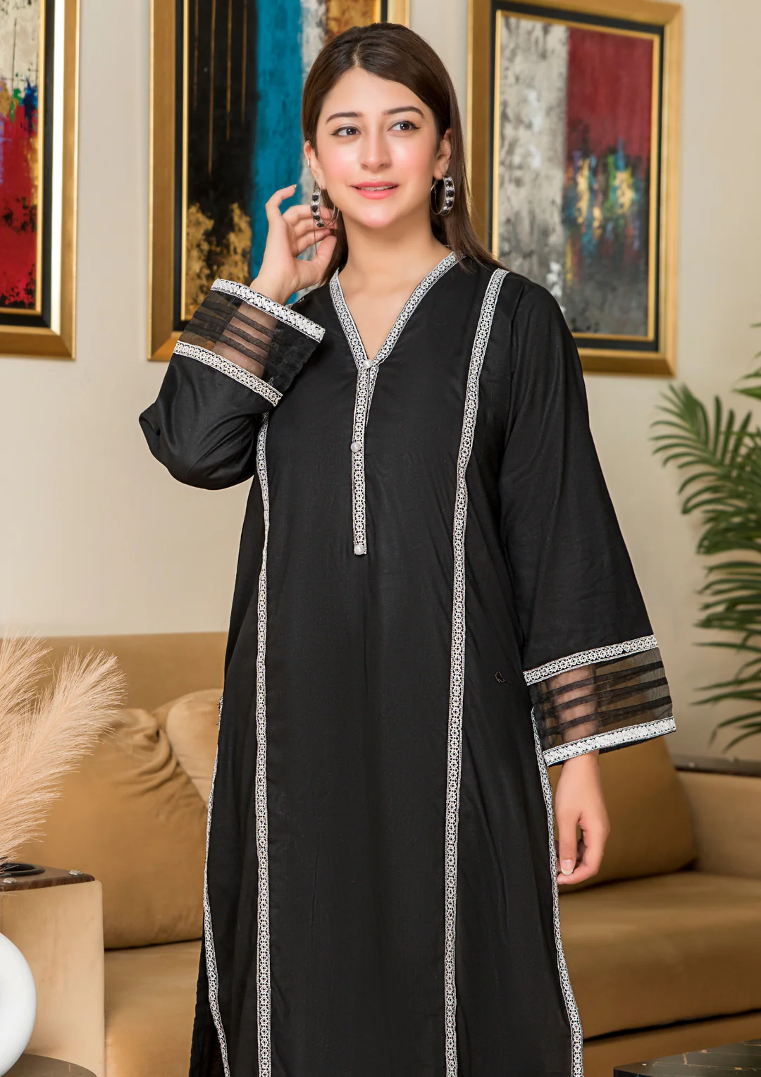 2Pc Embroidered Lawn BLK-B25-0001
