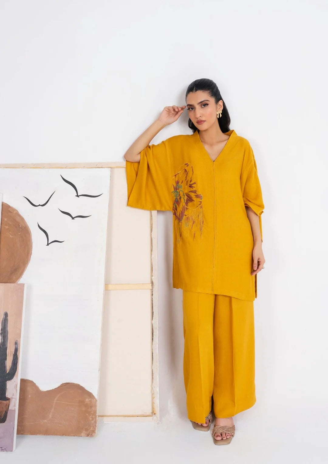 2Pc Embroidered Silk Karandi JUPITER-j25-0020