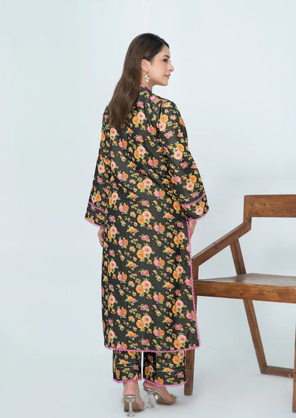 2pc Gold Khaddar Digital Print AML-W25-0036