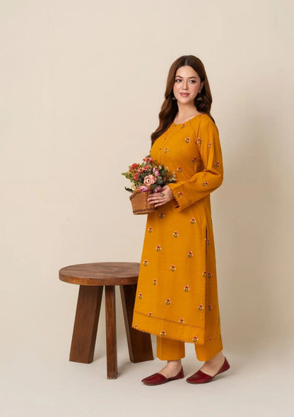 2pc Multi Embroidered Karandi AML-W25-0020