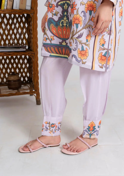 2Pc Lilac Bloom Swiss Silk JUPITER-J25-0013