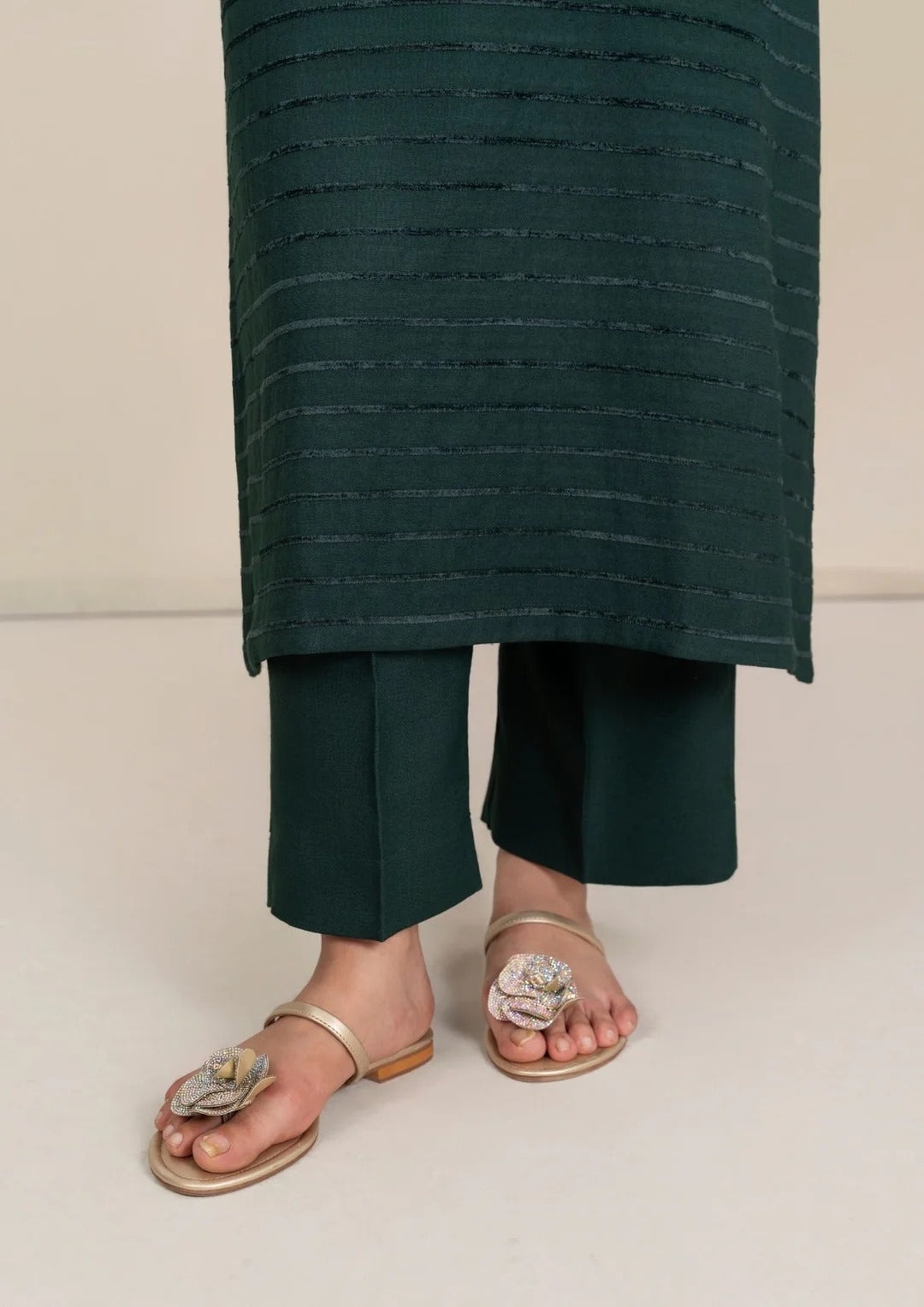 3pc Alpine Velvet Shirt with Velvet Border Shawl and Plain Trouser AML-W25-0013