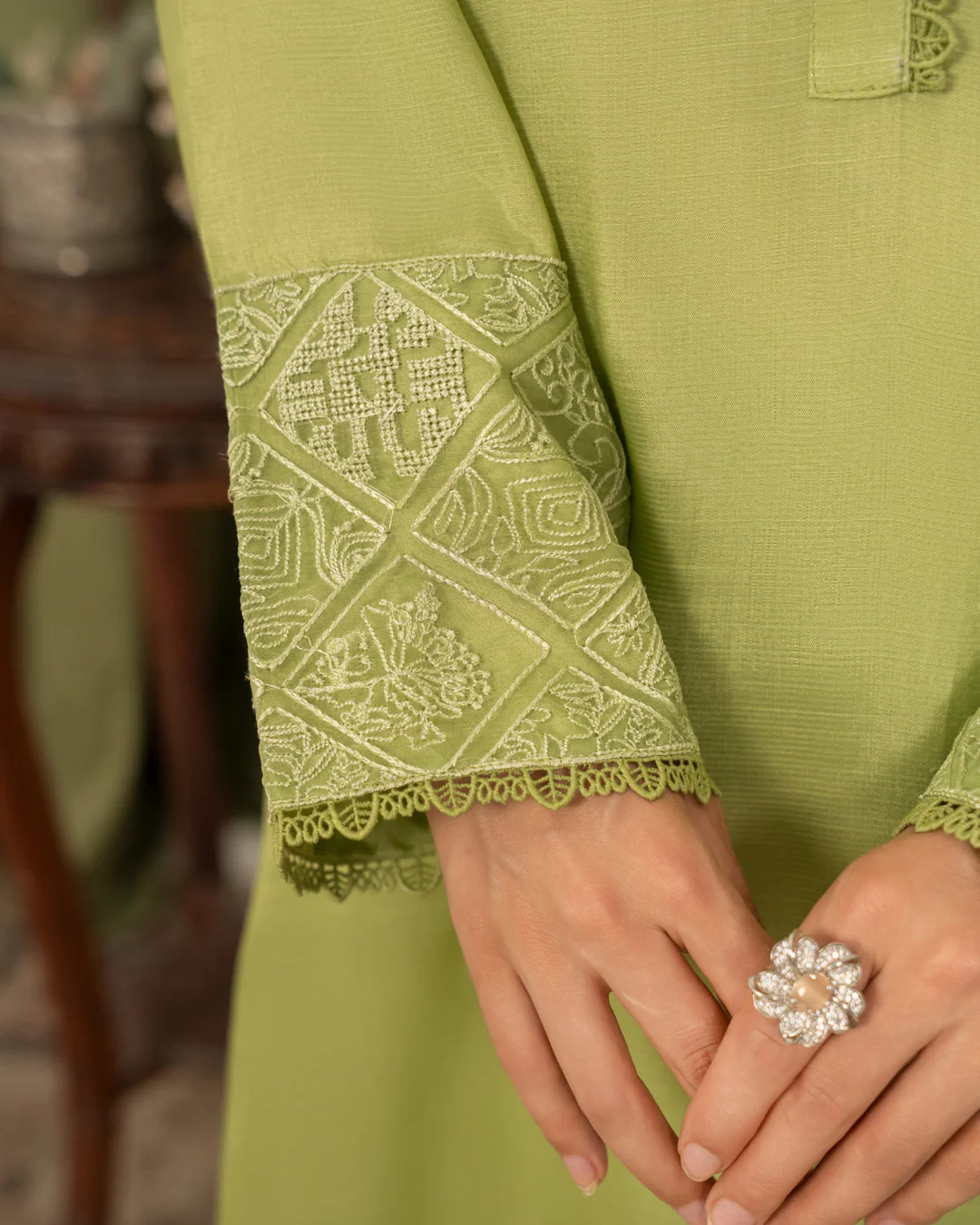 3Pc Embroidered Raw Silk FATAH-F25-0020