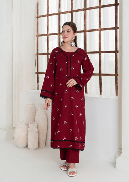 2pc Multi Embroidered Khaddar AML-W25-0010