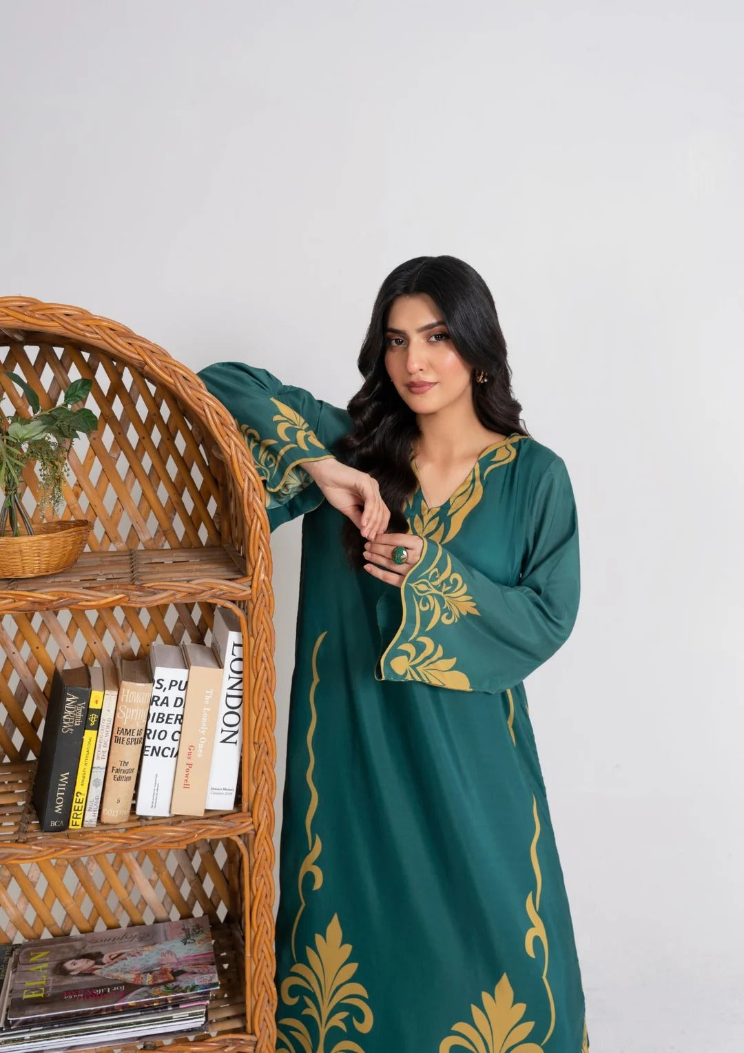 2PC Digital Print Swiss Silk Long Shirt with Trouser JUPITER-J25-0011